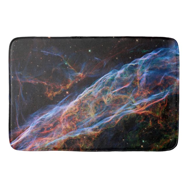 Veil Nebula Supernova Remnants Hubble Telescope Bath Mat (Front)