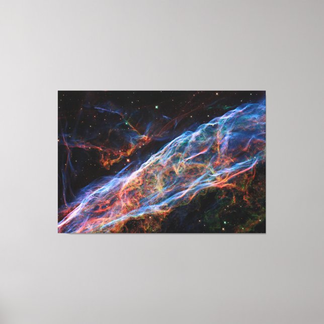 Veil Nebula Supernova Remnants Hubble Telescope Canvas Print (Front)
