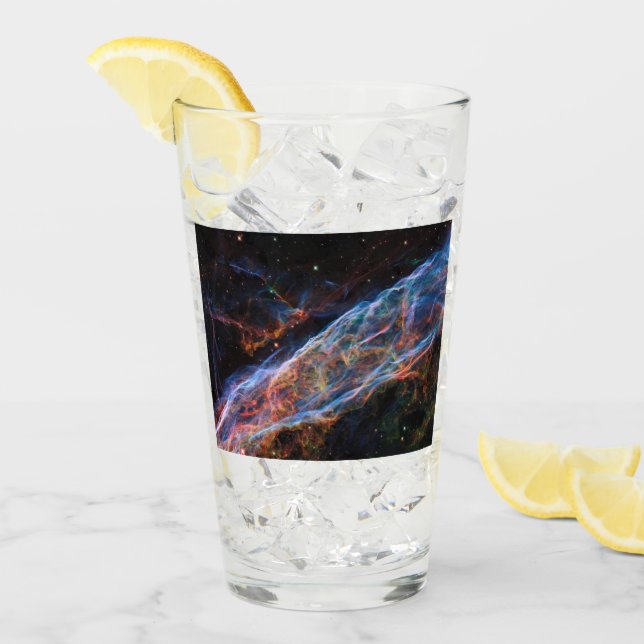 Veil Nebula Supernova Remnants Hubble Telescope Glass (Front Ice)