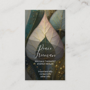 Veil of Leaves botanical Design Business Card