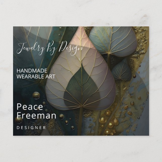Veil of Leaves | botanical Design Flyer (Back)