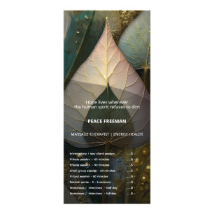 Veil of Leaves   botanical Design Rack Card