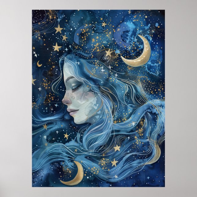Veil of Luna – Ethereal Goddess  Poster (Front)