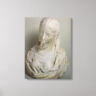 Veiled Girl (marble) Canvas Print