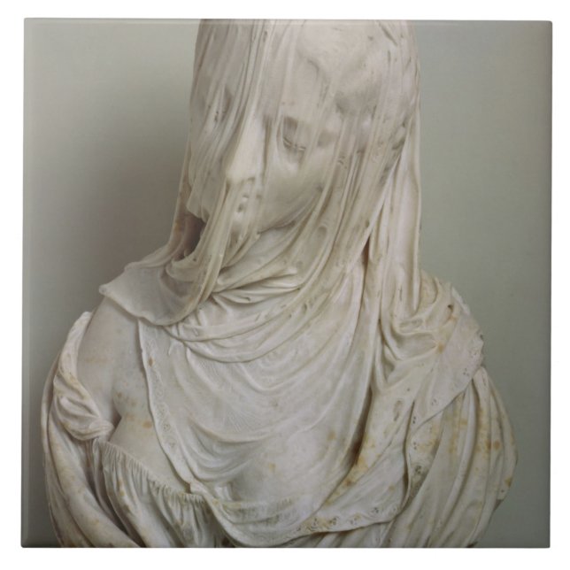 Veiled Girl (marble) Tile (Front)