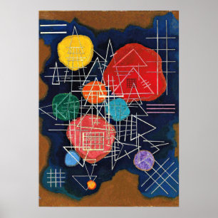 Veiled Glow, abstract artwork by Wassily Kandinsky Poster