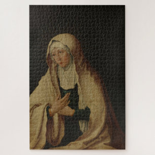 Veiled Virgin Mary (by Lucas van Leyden) Jigsaw Puzzle