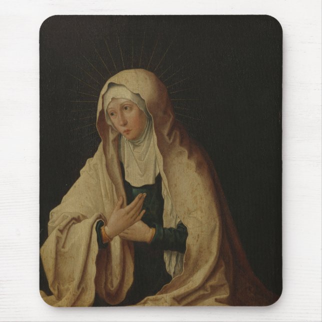 Veiled Virgin Mary (by Lucas van Leyden) Mouse Mat (Front)