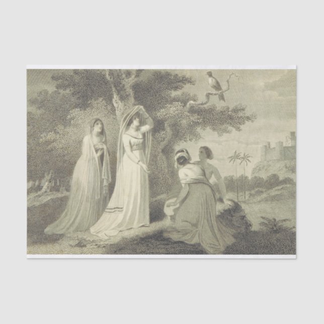 Veiled Woman of The Canterbury Tales Tissue Paper (Front)