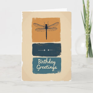 Veined Insect Birthday Card