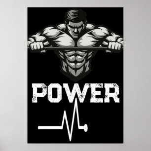Veiny Power Poster Hardcore Gym Art