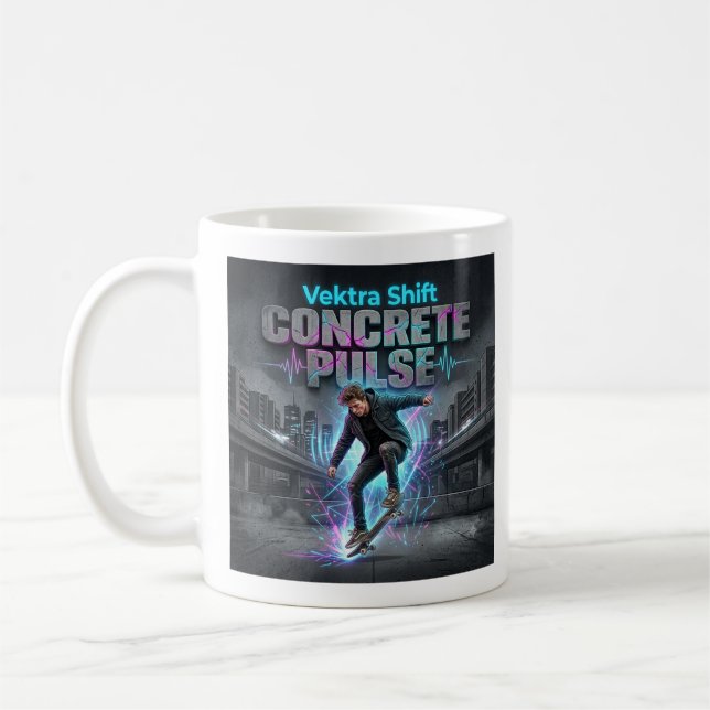 Vektra Shift - Concrete Pulse Coffee Mug (Left)