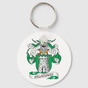 Velasquez Family Crest Key Ring