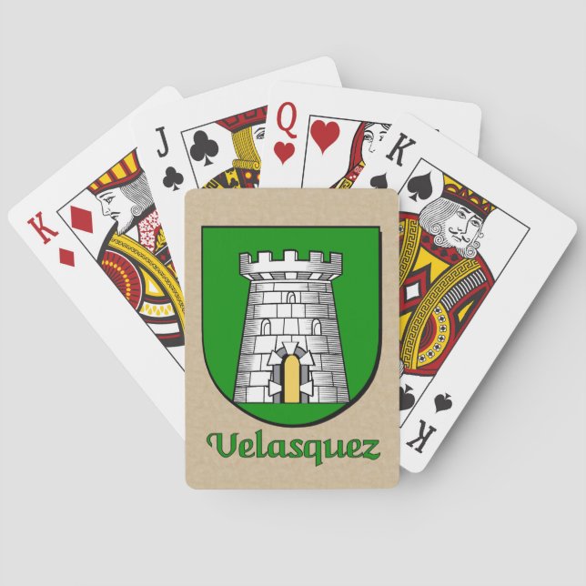 Velasquez Heraldic Shield Playing Cards (Back)