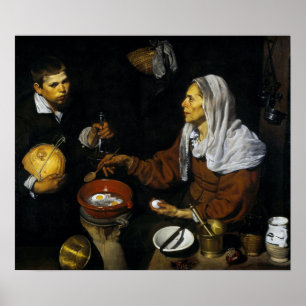 Velázquez - An Old Woman Cooking Eggs Poster