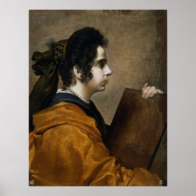 Velázquez - Artist's Wife in Guise Of Sibyl 1631 Poster (Front)