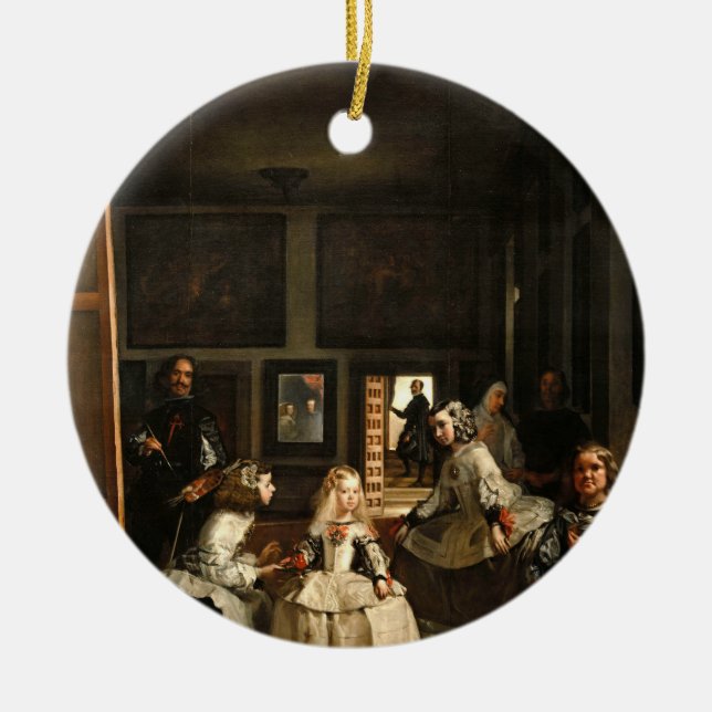VELAZQUEZ - Las Meninas 1656 Ceramic Tree Decoration (Front)
