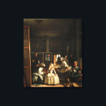 Velazquez Las Meninas Canvas Print<br><div class="desc">Diego Velazquez Las Meninas. Oil painting on canvas from 1656. One of the most written about paintings of all time, Spanish artist Diego Velazquez depicts the little Infanta Margaret Theresa surrounded by her maids posing for a painting. Guards, two little people and a dog stand as the girl a mirror...</div>