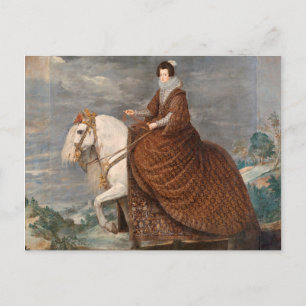 Velazquez - Queen Isabel of Bourbon Equestrian Holiday Postcard