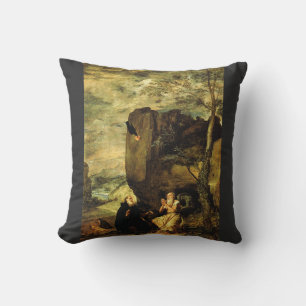 Velazquez: St. Anthony Abbot & St. Paul the Hermit Cushion