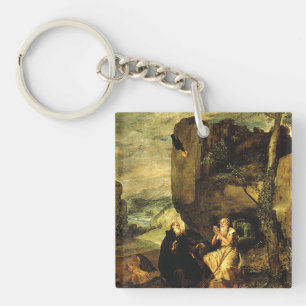 Velazquez: St. Anthony Abbot & St. Paul the Hermit Key Ring