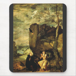 Velazquez: St. Anthony Abbot & St. Paul the Hermit Mouse Mat