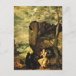 Velazquez: St. Anthony Abbot & St. Paul the Hermit Postcard