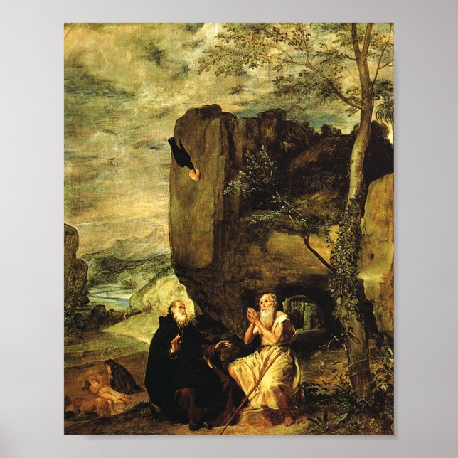 Velazquez: St. Anthony Abbot & St. Paul the Hermit Poster (Front)