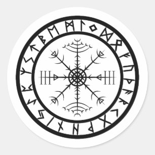 Veldismagn - Rune Circle Classic Round Sticker