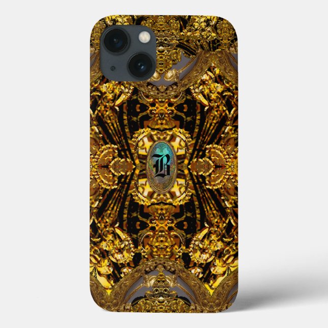 Velgeorge Romantic Elegant Monogram Case-Mate iPhone Case (Back)