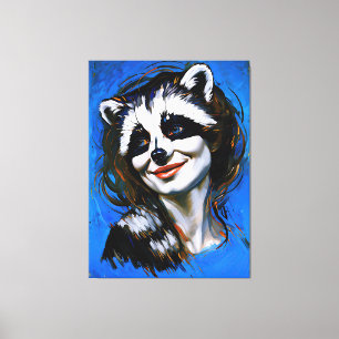 “Velka Teyani”  Whispering Racoon Trickster  Canvas Print