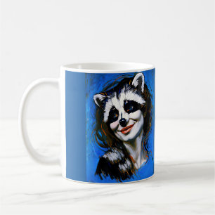 “Velka Teyani”  Whispering Racoon Trickster  Coffee Mug