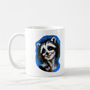 “Velka Teyani”  Whispering Racoon Trickster  Coffee Mug