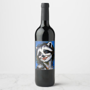 “Velka Teyani”  Whispering Racoon Trickster  Wine Label
