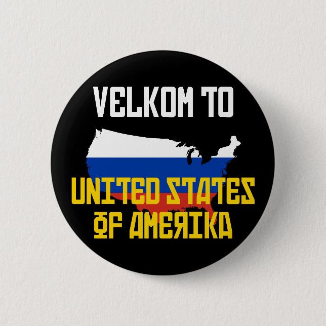 Velkom to Amerika 6 Cm Round Badge (Front)