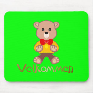 Velkommen Bear Apple Green Welcome Mouse Mat