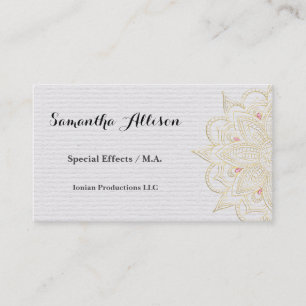 Vellum and Lace Elegant Business Card