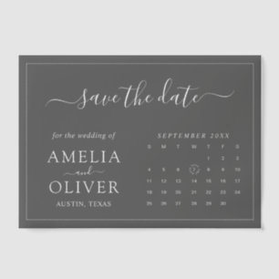 Vellum Calendar Modern Minimalist Save The Date Invitations