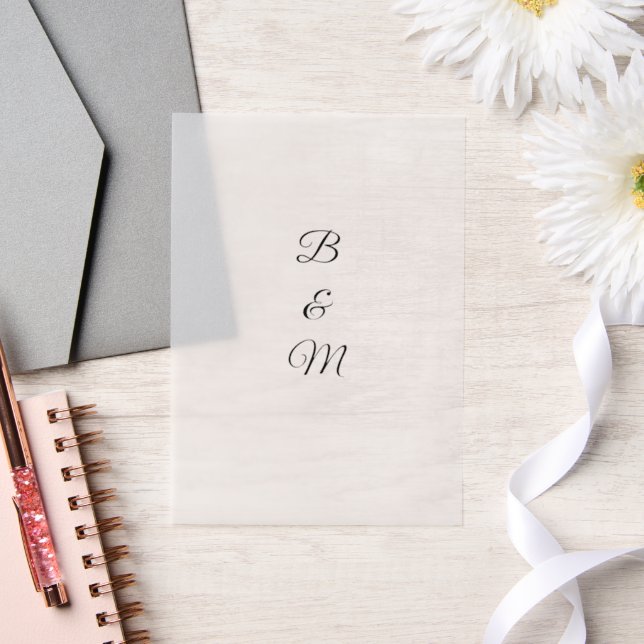 Vellum Cover Sheets Invitations (Wedding)