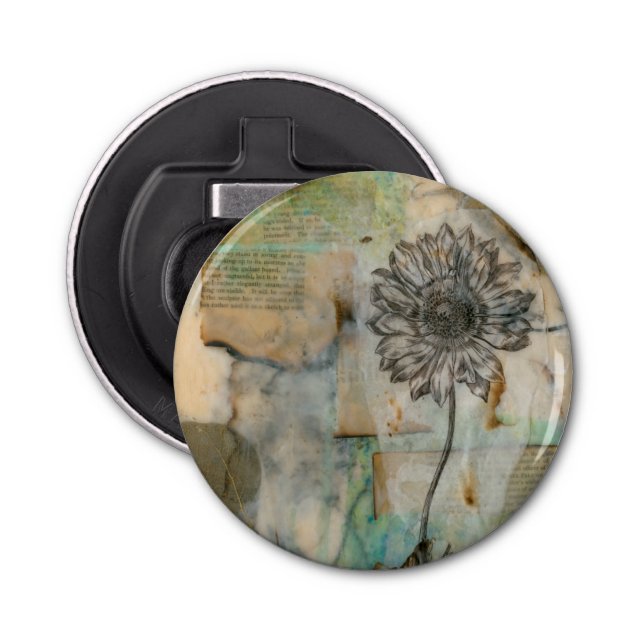 Vellum Floral I Bottle Opener (Front)
