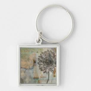 Vellum Floral I Key Ring