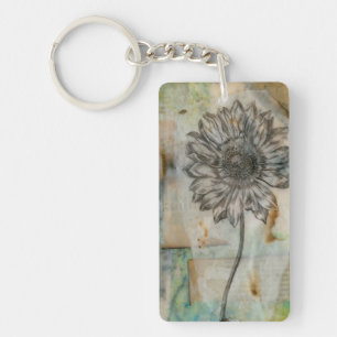 Vellum Floral I Key Ring