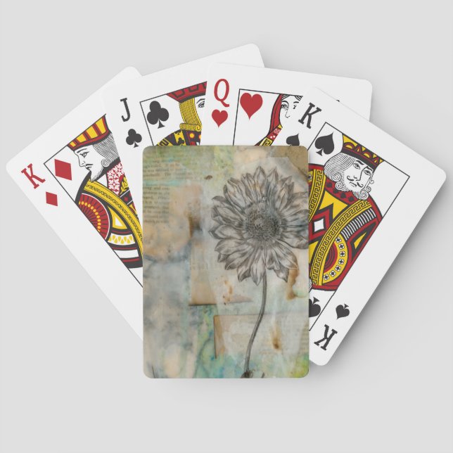 Vellum Floral I Playing Cards (Back)