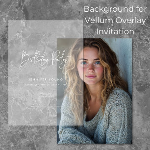 Vellum Photo Background Birthday Invitation