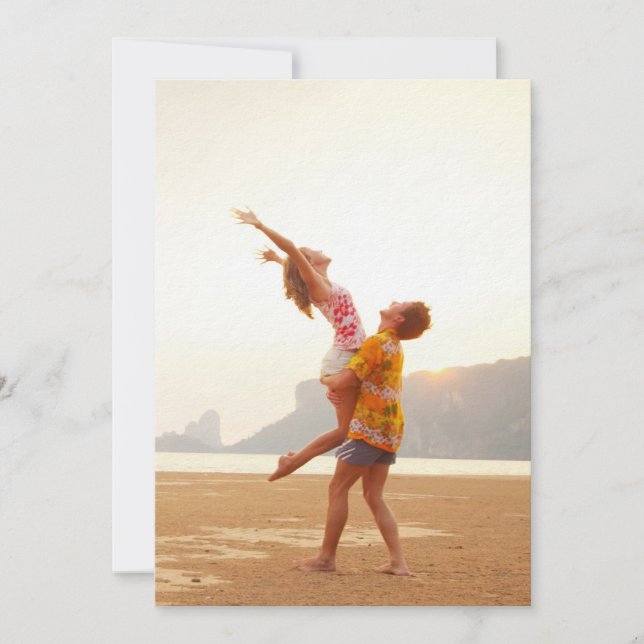 Vellum photo wedding background card (Front)