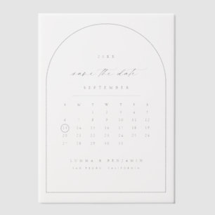 Vellum Save The Date Calendar Arch Photo Overlay Vellum Invitations
