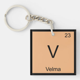Velma Name Chemistry Element Periodic Table Key Ring
