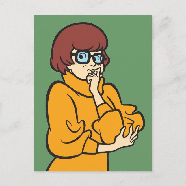 Velma Thinking Postcard (Front)