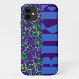 vélo . blue bike iPhone 11 case