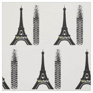 Velo Paris Bike Eiffel Tower Fabric